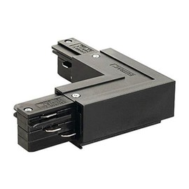 SLV Eutrac L-Connector Grounding Outside, Black