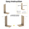 Conlun Cardboard Cat Scratcher, 23" L-Shaped Scratch Pad, Vertical Wall-Leaning