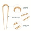 AHSMY Metal French Hair Pin, U Shaped Hairpins for Thick