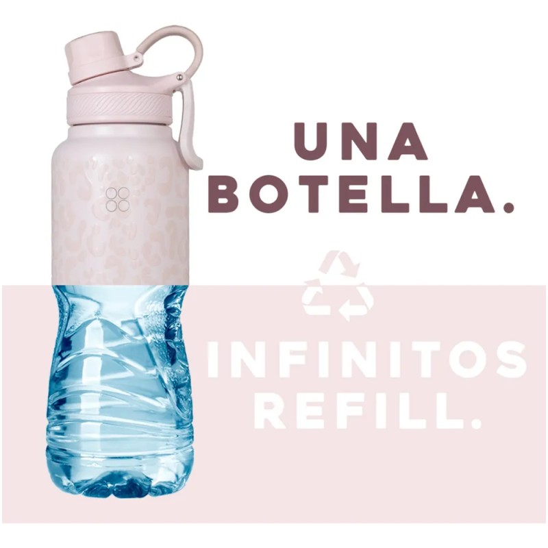 Termo Botella Termica 1.2 Lt Buffer Acero Inoxidable + Tapas