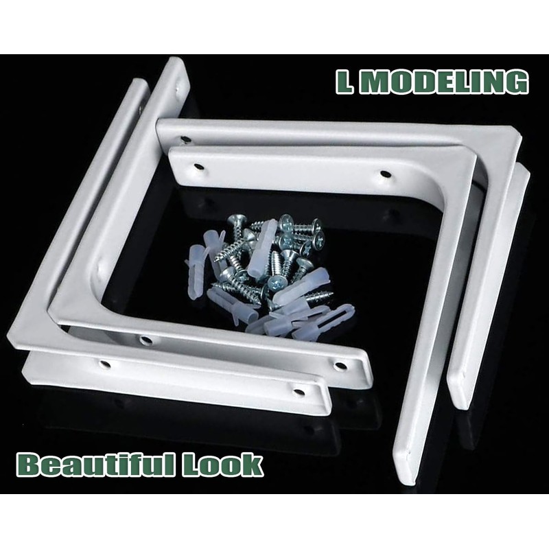 ZiYuya 4PCS Shelf Bracket, Right Angle Corner Brackets Heavy Duty