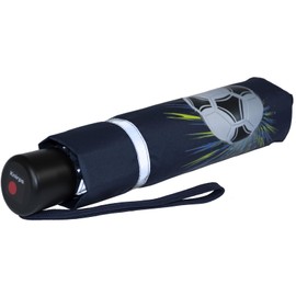 Knirps children's compact umbrella with reflective trim.