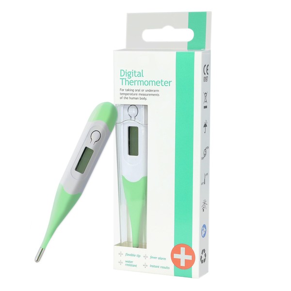Digital Thermometer for Adults and Children - Flexible Tip, Fever