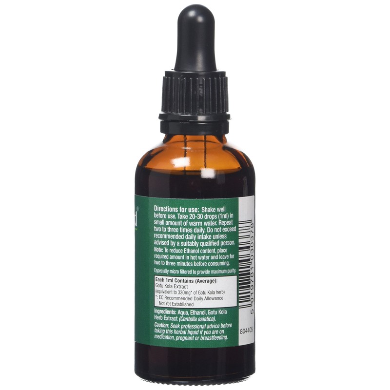 HealthAid Gotu Kola (Hydrocotyle asiatica) Vegan Liquid 50ml
