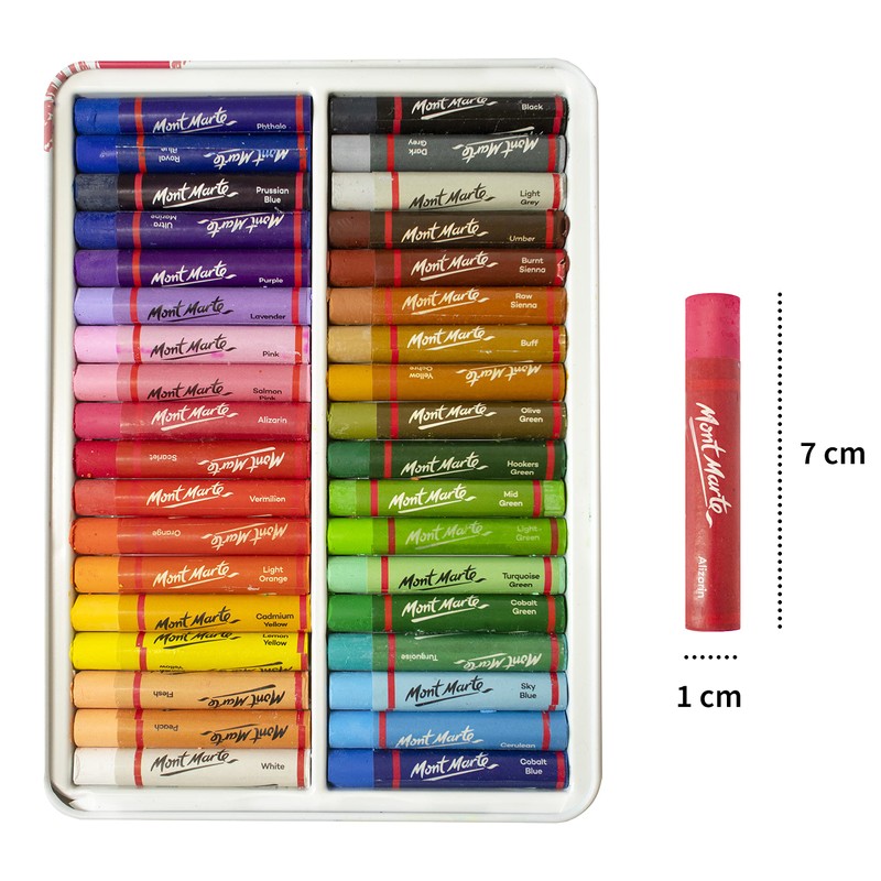 Mont Marte Oil Pastels Set - 36 Pieces - Soft