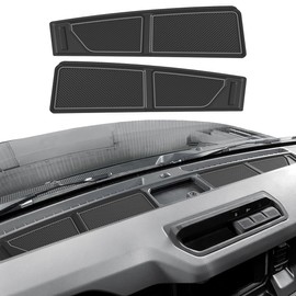 Auovo Anti Dust Mat Compatible with Ford Bronco Accessories 2021 2022 2023 2024 Dashboard Mat Cup Holder Inserts Center Console Door Liners (Automatic Transmission)(Gray Trim, 4 Doors)