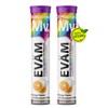 EVÄM Multivitamin Effervescent Tablets, Orange Flavour, 2 x 20 Pieces,