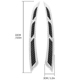 RUANTE Universal Car Reflective Stickers Super Reflectives Bumper Wheel Eyebrow Fender Sticker Anti-Collision Strips Warning Reflection Decals Anti-Scratch Protection (2pc White)