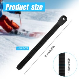 BOXOB 10pcs Snowboard Binding Straps, 8.27x0.59 Inch Plastic Snowboard Ankle Ladder Strap Binding Snowboard Binding Parts for Snowboard Binding Straps Replacement