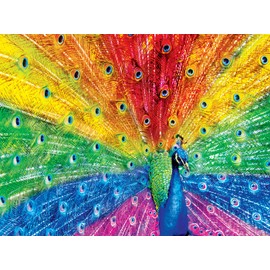MasterPieces 550 Piece Jigsaw Puzzle for Adults, Family Or Youths - Peacock Delight - 18"x24"