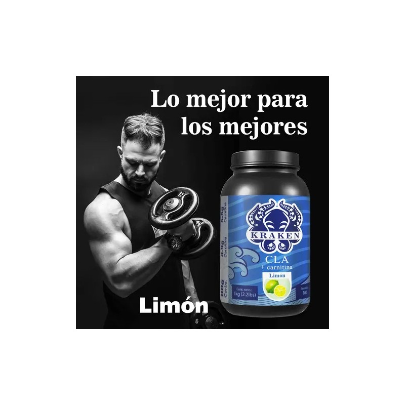 Cla Carnitina 1kg Kraken 100 Servs Pre Entreno Sabores