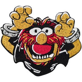 Patch SESAM STREET MUPPETS ANIMAL PARTY Hard Rockabilly Monster Biker Iron on Badge