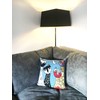 Kashmir Designs Picasso Blue Cat Pillow Cover Quadruplets Whimsical Hand