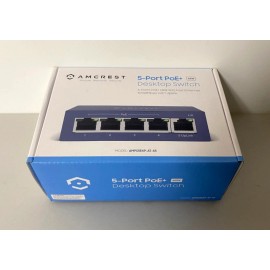 Amcrest 5 Port PoE+ Power Over Ethernet Switch (P/N: AMPS5E4P-At-65