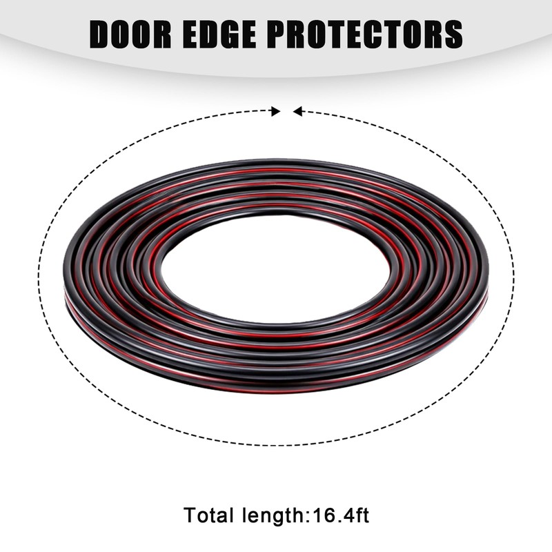 Xiqaler 16.4Ft(5M) Car Door Edge Guards, U-Shaped Auto Door Entry
