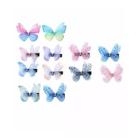 GOGOX 12 Colores Mezcla Mariposa Pasador Moños Para Niñas Moda 3d