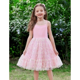 Arshiner Toddler Girl Tulle Dress Pink Tutu Tea Party Dress Up Dresses 4t Tiered Mesh Tank Dress Summer Outfit