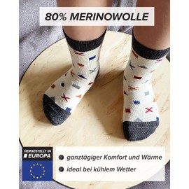 vitsocks Kinder Wollsocken MERINO Wolle Socken warm gepolstert (4x PACK) Jungen & Mädchen, multipack1 und ABS, 23-26