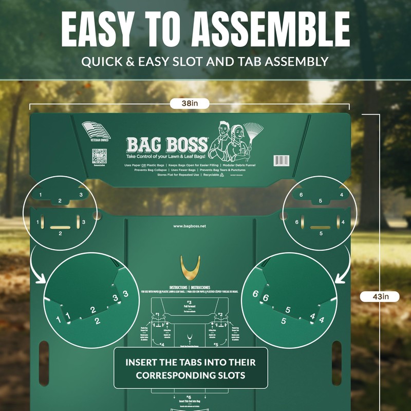BAG BOSS Lawn & Leaf Bag Holder Stand | Fits