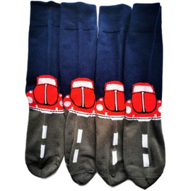 Pack of 2 Pairs Mens Socks with Big Red Beetle Design mens shoe size 6-10 UK