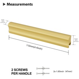 Peaha 10 Pack Adjustable Cabinet Pulls Gold Cabinet Handles, 1" to 4" Adjustable Hole Distance Drawer Pulls