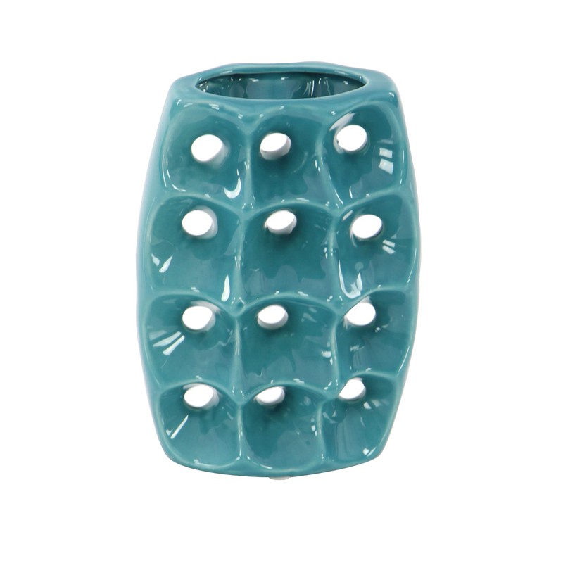 Deco 79 Ceramic Decorative Vase Centerpiece Vases with Varying Patterns,