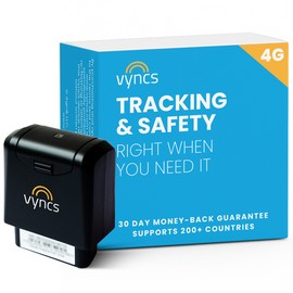 Vyncs Vehicle Tracker Vyncs GPS No Monthly Fee 4G LTE Location Trip OBD