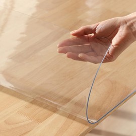 Clear Desk Mat 14 x 48 Inch 1.5mm Thick Desk Cover Protector Mat Vinyl Desk Pads on top of Desks Waterproof Plastic Table Cover PVC Table Protector Pads for Writing Desk Tabletop Night Stand Dresser