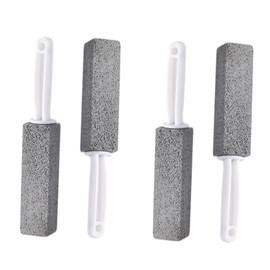 KINHARD 4 Stück Bimsstein Toilette, 24 cm WC Reinigungsstein, Bimsstein Quader, Toilettenbürste aus Bimsstein mit Griff, Bimsstein Reiniger Bürsten, für WC, Waschbecken, Fliesen