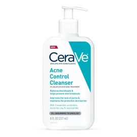 CeraVe Limpiador Facial en Gel Antiacné 237 ml | Control de Oleosidad y Puntos Negros, Limpieza Profunda sin Resequedad, con Ceramidas y Ácido Salicílico, Ideal Piel Grasa y con Imperfecciones