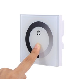 Controlador de Interruptor de Pared con Atenuador de Panel Táctil de un Solo Color, Tira de Luz LED, Entrada: 12 V-24 V CC, Salida: 12 V-24 V CC(blanco)