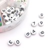 100 Pcs 4x7mm Acrylic Number Beads for Jewelry Making, DIY