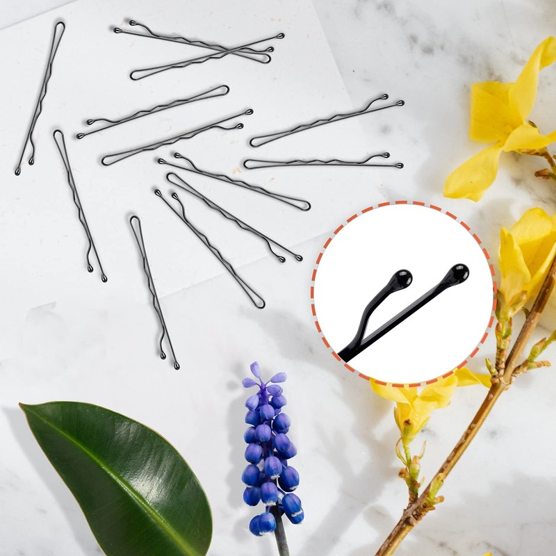 MORGLES 120Pcs Bobby Pins Black, 2Inches Bobby Hair Pins Bulk