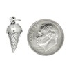 LGU Sterling Silver Oxidized 3D Ice Cream Cone Charm