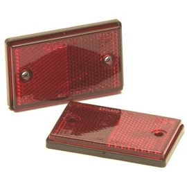 Pair of rear red reflectors for trailers