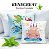 BENECREAT Castle Plastic Painting Stencil, 12x12 Star Firework Pattern Craft