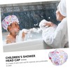 FOMIYES 2pcs Boy Girl Shower Caps Cute Unicorn Dolphin Design