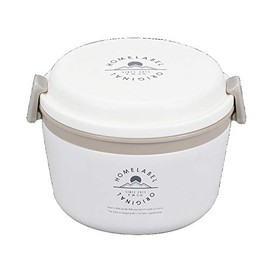Pearl Metal HB-4741 Thermal Donburi Lunch Jar, 26.4 fl oz (770 ml), Lunch, White, Home Label