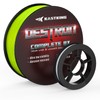 KastKing Destron Complete 8X Braided Fishing Line,Chartreuse,15LB,300Yds and Fluorocarbon Leader