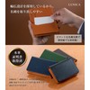 LUNICA Men's Business Card Holder, Genuine Leather, Luxury Saffiano Leather,