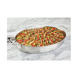 All-Clad Stainless Steel 15" Oval Baker with Pot Holders