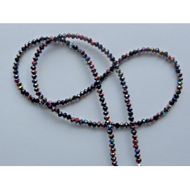 Handmade 28" CAT KITTEN SPAKLING BLACK CRYSTALS EYEGLASS CHAIN HOLDER LA NECKLACE LOOP