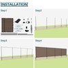 Coarbor Iron Poles Privacy Fence 6'H x 12'W Metal Fence