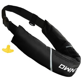 Owntop Inflatable Swim Jacket for Adults, Low Profile Manual Inflate Belt Pack, Buoyancy Aids Swim Vest Waist for Kayak, Fishing, Paddle Sports, Black