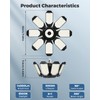 Adiding LED Garage Ceiling Lights 4 Pack w/ 8 Adjustable