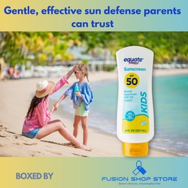 Equate sunscreen spf 50 for Kids- Broad Spectrum, 8 fl oz (Pack of), Boxed By Fusion Shop Store