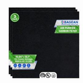 Bagean Activated Carbon Pre Filter Compatible with Coway Airmega AP-1512HH & Coway Airmega 200M Air Purifier Filters - Fits Coway Filter Replacement - Removes Odor & Freshen the Air (3-Pack)
