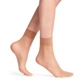FALKE Women's 20 DEN Calf Socks - Beige - 7