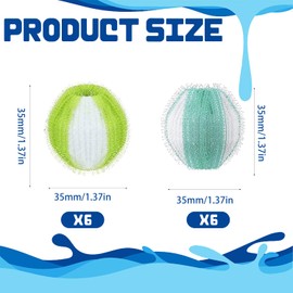 12 PCS Pet Hair Remover for Washing Machine – Reusable Laundry Hair Catchers for Dog & Cat Fur – Soft Lint Catcher Balls for Clothes, Bedding, Towels