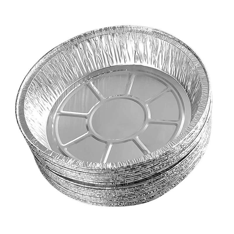 50PCS 9 Inch Disposable Aluminum Foil Plates Round Tin Foil
